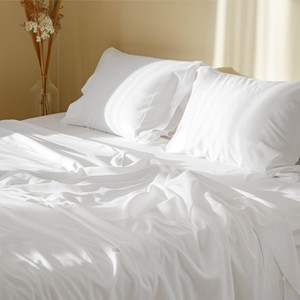100% Cotton Percale Sheets,Sheet Set with Deep Pocket Up to 16 Inches, Breathable & Crirsp Soft, Bedsheet & Pillowcase Sets, 4 Pieces - 1 of 4