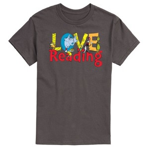 Men's - Dr. Seuss - The Cat In The Hat Book Cover Love Reading Short Sleeve Graphic T-Shirt - 1 of 4