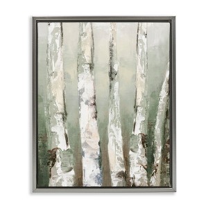 Stupell Industries Looming Birch Forest Floating Frame Canvas Art - 1 of 4