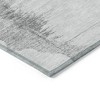 Silver Gray And Pewter Abstract Washable Indoor Outdoor Area Rug - 4 of 4