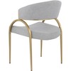 Meridian Furniture,Privet Linen Textured Fabric Dining Chair, Set of 2 - 2 of 4