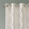 Stylish Eden Fretwork Curtain Panel, All Season Grommet Top Lightweight Sheer Fabric fits Various Rooms Decor Styles - 4 of 4