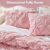 Kumasinova 2/3 PCS Twin Textured Floral Comforter Set with Bow Tie Accents,Soft Brushed Microfiber Bedding Set with Comforter & Sham,Machine Washable - 4 of 4