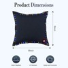 18" x 18" LED Lighted Throw Pillow – Christmas Decorative Flash Pillow with Colorful Edging for Sofa, Patio, Camping & Holiday Decor - 2 of 4