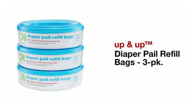 Diaper Pail Refill Bags - 3pk - up &#38; up&#8482;, 2 of 11, play video
