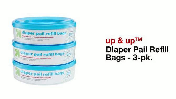 Diaper Pail Refill Bags - 3pk - up &#38; up&#8482;, 2 of 11, play video