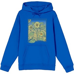 Sunflower Frame Long Sleeve Adult Hooded Sweatshirt - 1 of 2