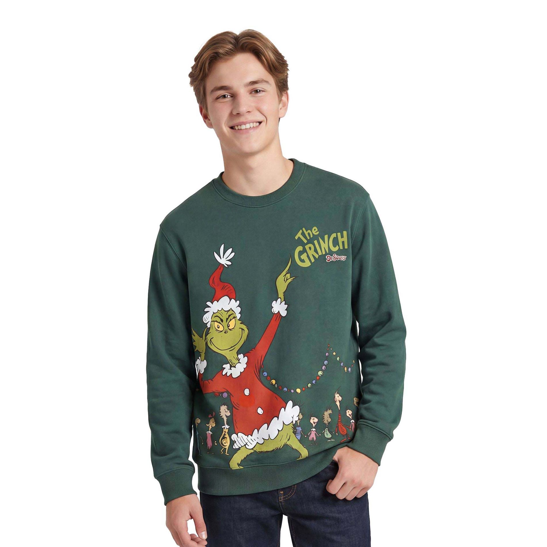 The Grinch Mens Christmas Max The Tall and the Small Quote Sweatshirt
