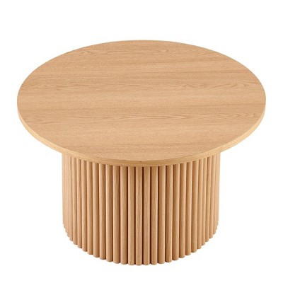 GlasFlength Coffee Tables, Classic Coffee Table, Timeless Elegance, Versatile Placement, Beige, 27.56"*27.56"*16.73"