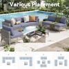 COWLOWN 7 Piece Meta Colored Patio Furniture Set Cushions, Outdoor Sectional with Coffee Table for Porch & Backyard - 4 of 4