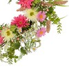 Northlight Gerbera Daisy and Statice Floral Spring Wreath - 23" - Pink/White - 4 of 4