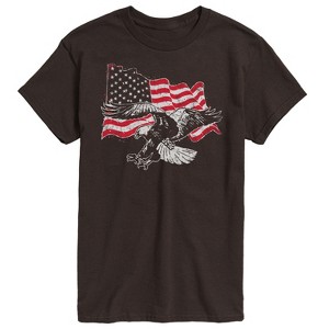 Men's - Instant Message - Eagle American Flag Short Sleeve Graphic T-Shirt - 1 of 4