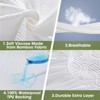 Aoibox King Size Waterproof Bamboo Viscose Mattress Protector Cooling Breathable 3D Air Fabric Fitted Sheet White - 4 of 4