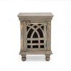 Small Gray Wooden Bedside Table With Drawers Vintage Night Tables Side Tables For Bedroom-Cuddlewood - 3 of 4