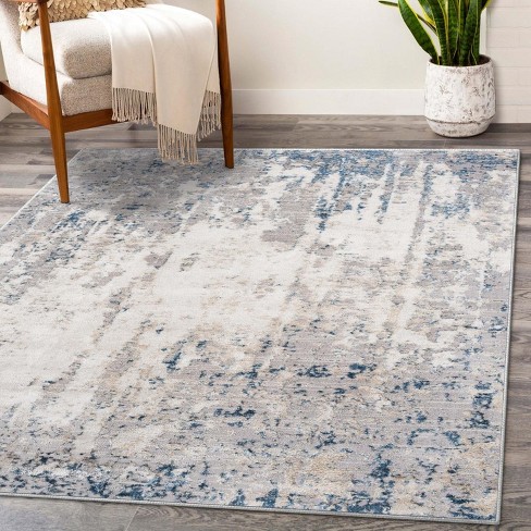 5x7 Feet Threshold™ Blue 2024 Distressed Floral Area Rug