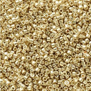 John Bead Miyuki Delica Bead 11/0 Duracoat Galvanized Bright Gold (DB2501) 5.2gms Vial - 1 of 1
