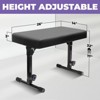 Liquid Stands Foldable Dual Adjustable Piano Bench Music Stool - Piano Keyboard Bench Seat with Black Padded Cushion for Musicians Piano Stool Chair - 2 of 4