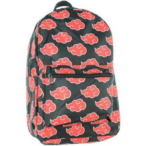 Naruto Shippuden Akatsuki Red Clouds All Over Print School Travel Laptop Backpack - 1 of 4