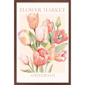 Trends International Reinders: Flowers - Tulip Market Amsterdam Framed Wall Poster Prints - 1 of 4