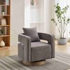 CAVINAS Linen Blend Swivel Accent Chair with Mid-Height Open Backrest,Upholstered Swivel Living Room Chairs,Reading Chairs for Living Room - 2 of 4