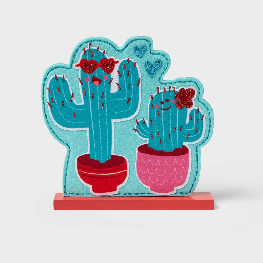 Felt Cactus Decor Valentine's Day Decorative Accent - Spritz™