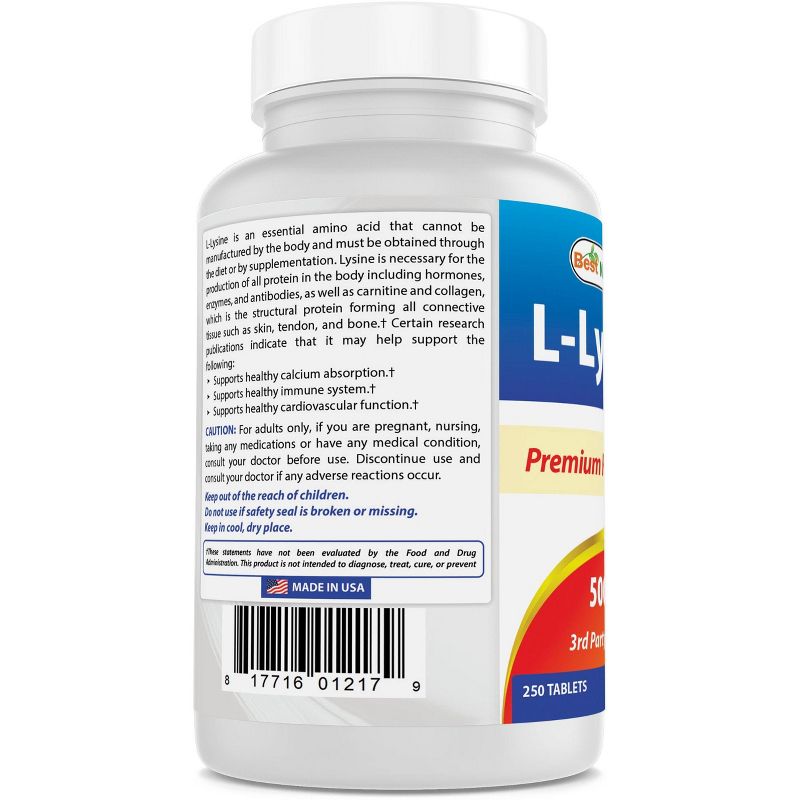 L-Lysine 500 mg 250 Tablets, 4 of 5