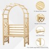 Wood Garden Arch with Bench Pergola Trellis for Vines/Climbing Plants, Perfect for the Backyard & Outdoor Space - 4 of 4