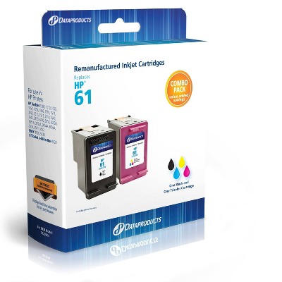 Remanufactured Black/Tri-Color 2-Pack Standard Ink Cartridges - Compatible with HP 61 Ink Series (CR) - Dataproducts