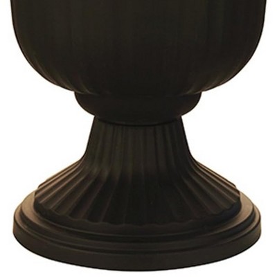 Black Resin Grecian Urn Planter Pot for Outdoor Entryways