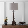 JONATHAN Y 33.5" Resin/Acrylic Carlisle Table Lamp (Includes LED Light Bulb) Brown: Modern Drum Shade, UL Listed - 3 of 4