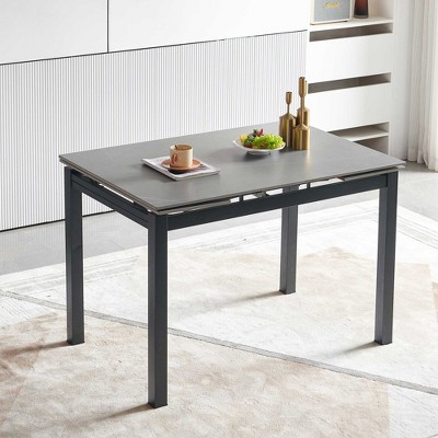 CAVINAS Dining Table Kitchen Table Rectangle Expandable Ceramic Dining Room Table