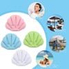 Unique Bargains PVC Terry Cloth Inflatable Bath Pillow with Suction Cups 2 Pcs - 4 of 4