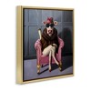Stupell Industries Trendy Pink Glam Cow Floating Frame Canvas Art - 2 of 4