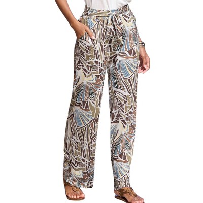 Women's Belted Print Pants - LASCANA