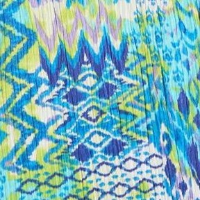 aqua ikat patchwork