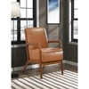 24.5"Walnut Finish Sleek Design Accent Chair - 2 of 4