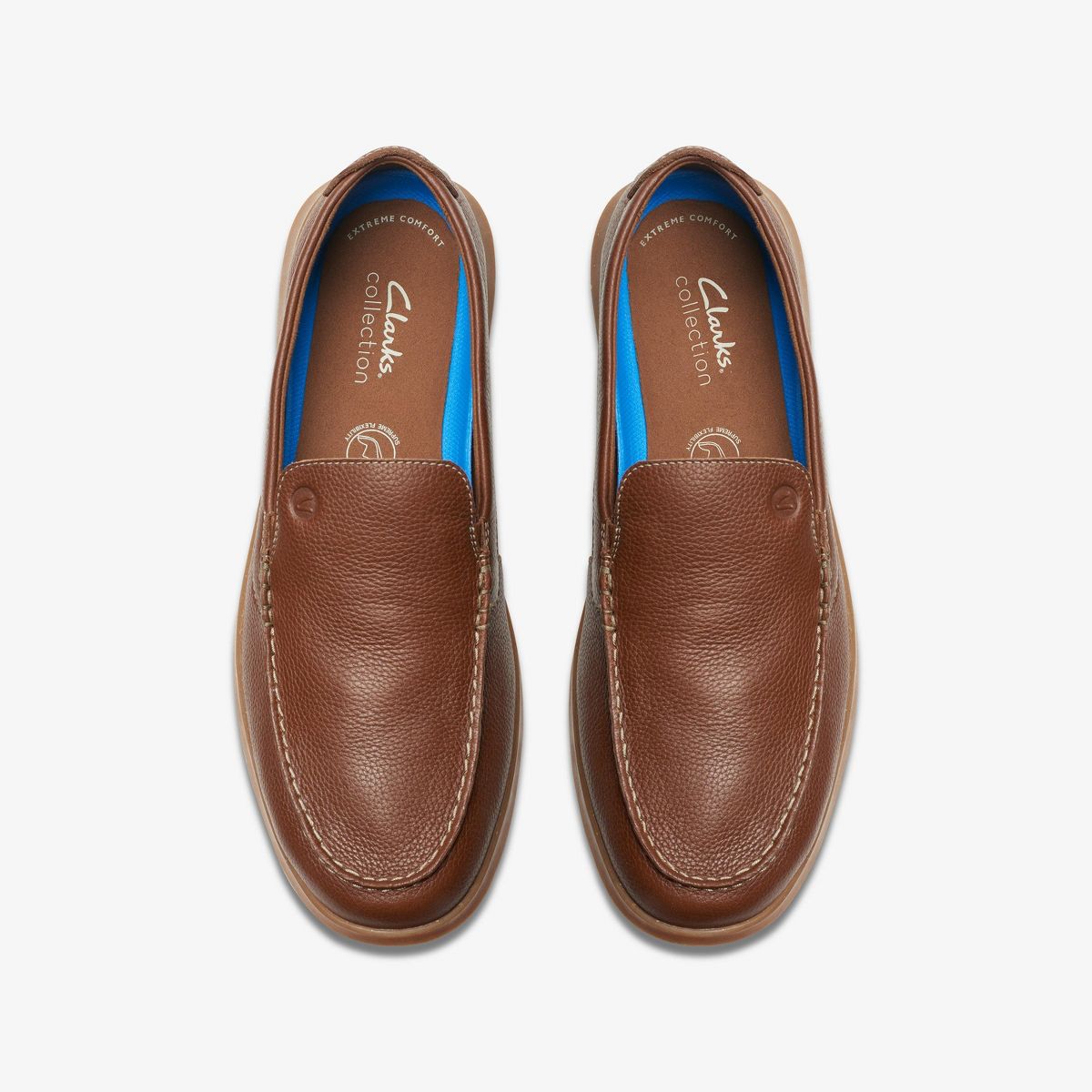 Clarks Mens Flexway Step Light Brown Leather Shoes - thumbnail 6
