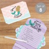 Big Dot of Happiness Let's Be Mermaids - Fill-In Cards - Baby Shower or Birthday Party Fold and Send Invitations - Set of 8 - 2 of 4