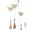 32" Metal Eclectic Butterfly Windchime Gold/Blue/Pink/Yellow - Olivia & May: Decorative Bells, Spot Clean, No Choking Hazard - 3 of 4