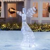Tangkula 5 FT Lighted Trumpeting Angel Light-up Christmas Angel w/ LED Lights Halo & Girdle - 3 of 4