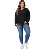 Agnes Orinda Women's Plus Size Lightweight Long Sleeve Trendy Drawstring Pullover Sweatshirts - 3 of 4