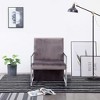 vidaXL Stylish Armchair with Chrome Feet in Dark Gray Velvet, Ergonomic Design for Optimal Comfort - 2 of 4