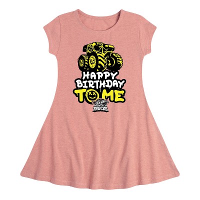 Girls' - Hot Wheels - Happy Birthday To Me Fit & Flair Cap Sleeve Dress