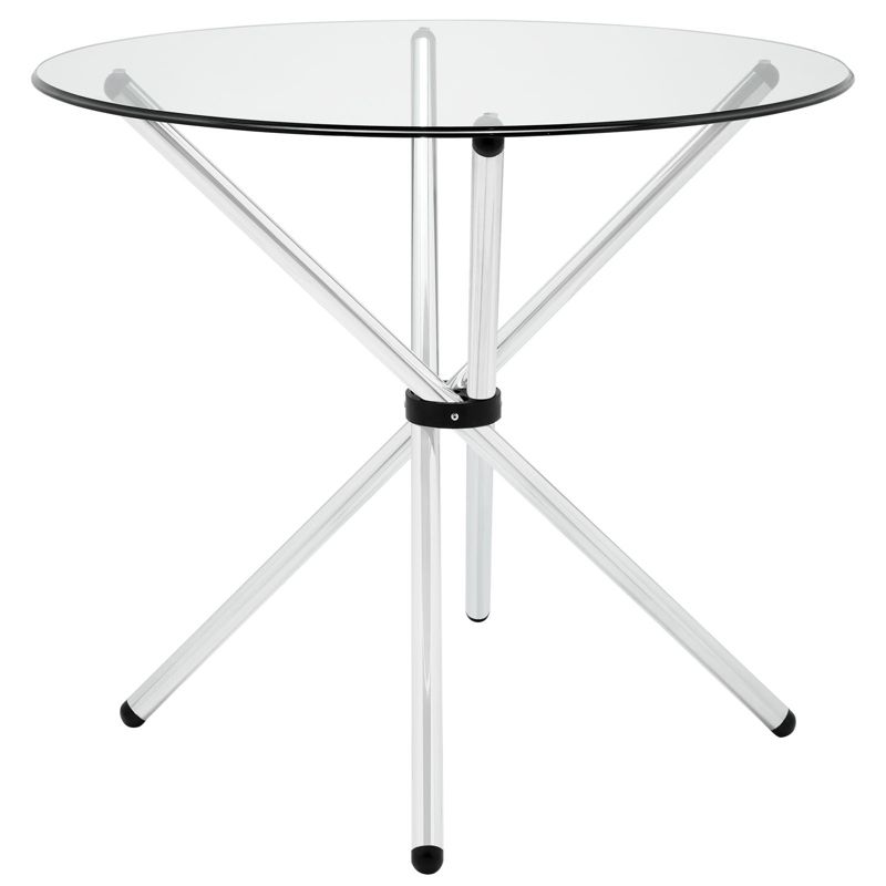 Baton Round Dining Table Clear - Modway, 1 of 7