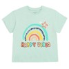 imagikids Girls Short Sleeve T-Shirt and Chambray Shorts 2 Piece Outfit Set Toddler Sizes - 2 of 4
