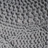 PAGED Modern 20 x 20 Inch Round Pouf with Diamond Texture, Knitted Cotton Bean Bag Chair for Living Room, Bedroom, Dorm, No Assembly - 4 of 4