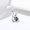 Bunny Rabbit Charm European Bead Sterling Silver Ginger Lyne Collection - 3 of 4
