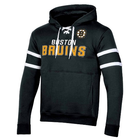 NHL Boston Bruins Men's Long Sleeve Hooded Sweatshirt with Lace - image 1 of 3