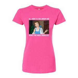 Women's - Disney - Belle Fitted Graphic T-Shirt - 1 of 3