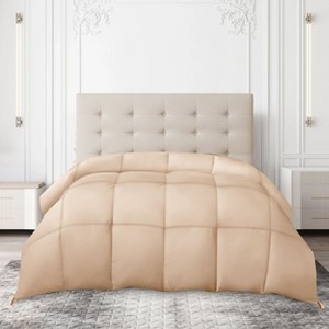 Down Alternative Comforter Ultra Soft All Season Solid Color Comforter with Corner Tabs Microfiber Duvet Insert - Lux Decor Collection - 1 of 4